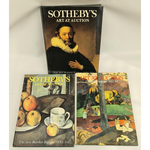 95 - Collection of 3 Hard Back Sotheby's Catalogues Art At Auction Market Review 1980's & 90's. Shipping ... 