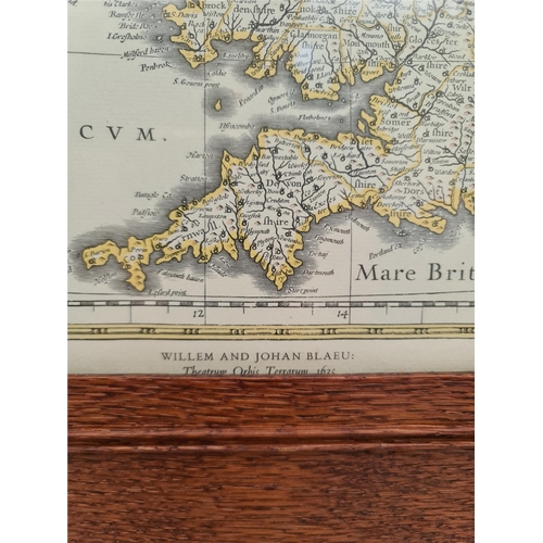 138 - Vintage Printed Oak Framed and Glazed Map of The British Isles. Measures 28 inches by 23 inches. Shi... 