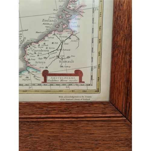 138 - Vintage Printed Oak Framed and Glazed Map of The British Isles. Measures 28 inches by 23 inches. Shi... 