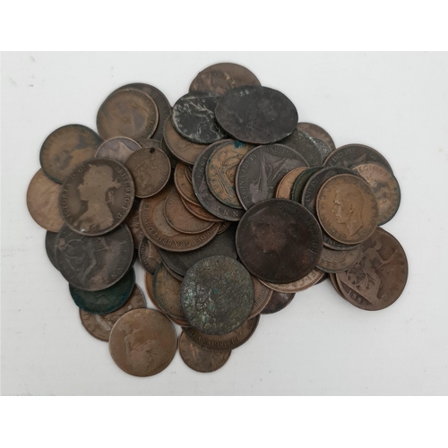 155 - Assorted British Pre Decimal Coins #1 500g in Total Pennies Half Penny and Farthings Some Victoria. ... 