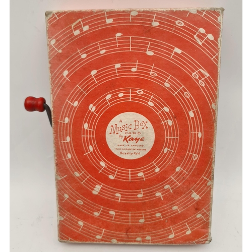 340 - Vintage Music Happy Birthday Music Box Card c1950's. Measures 7 inches by 4 1/2 inches and plays Hap... 