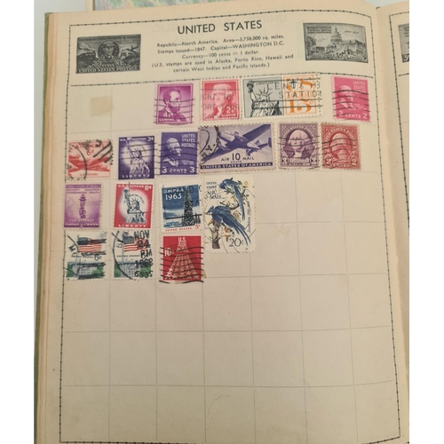 121 - Comet Stamp Album and box of Loose Stamps. Shipping is available. Please ask for a quote before bidd... 