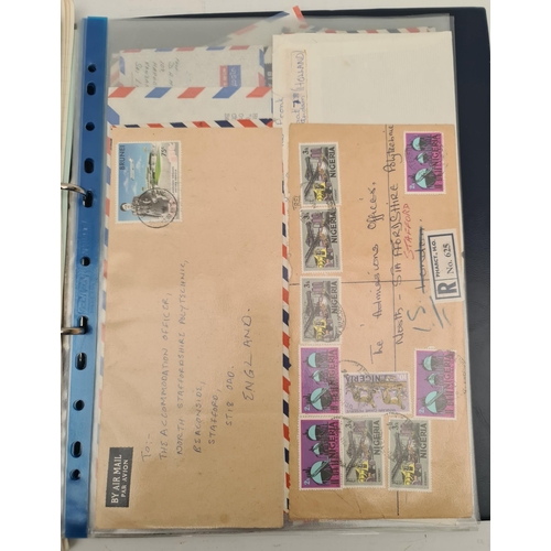 123 - Stamp Album or Stock Book Includes Commonwealth Stamps, 1st Day Covers and Airmail Letters. Shipping... 