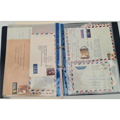 123 - Stamp Album or Stock Book Includes Commonwealth Stamps, 1st Day Covers and Airmail Letters. Shipping... 