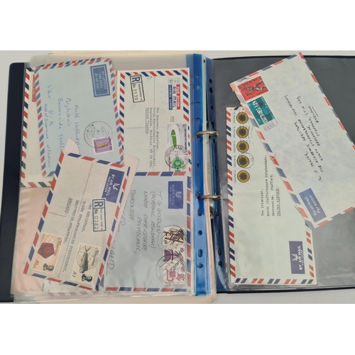 123 - Stamp Album or Stock Book Includes Commonwealth Stamps, 1st Day Covers and Airmail Letters. Shipping... 