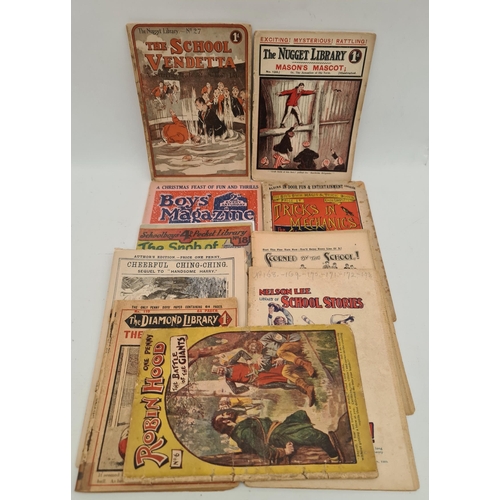 133 - 10 Assorted Early 20th Century Comics or Boys Papers #2 Includes Nelson Lee Library, Cheerful Ching ... 