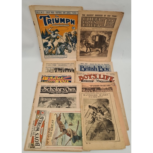 134 - 10 Assorted Early 20th Century Comics or Boys Papers #3 Includes Cheer Boys Cheer 1912, The Scholars... 