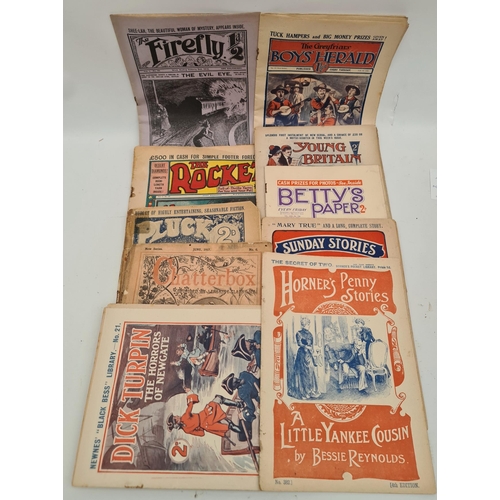 135 - 10 Assorted Early 20th Century Comics or Boys Papers #4 Includes Chatterbox 1917, Horners Penny Stor... 