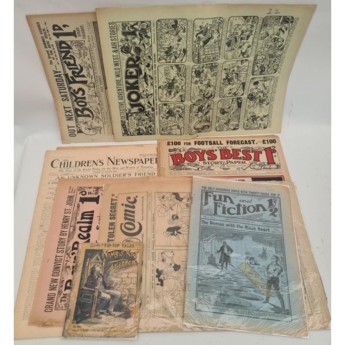 142 - 10 Assorted Early 20th Century Comics or Boys Papers #11 Includes Scraps 1887Fun and Fiction, 1911, ... 