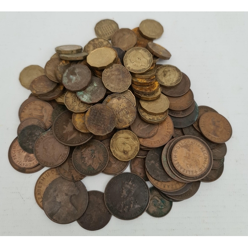 154 - Assorted British Pre Decimal Coins #2 700g in Total Pennies Half Penny Victoria and Threepence Bits.... 