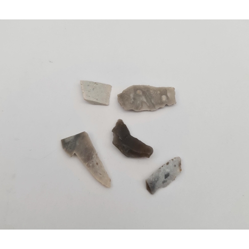 172 - Antique Late Palaeolithic5  Flint Weapons Arrow Heads #2. Excavated in the late 1980's on Hengistbur... 