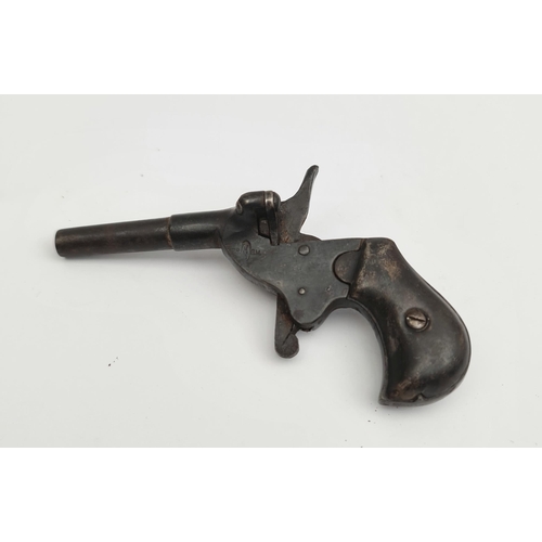 179 - Antique 19th Century .22 Blank Firing Muff Pistol Initially Intended To Be Used By Cyclists Walkers ... 