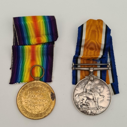 180 - 2 x WWI Medals The Victory Medal and The Silver War Medal Both Named 8469 APR C E Walker R.E. Shippi... 