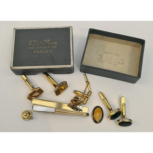 68 - Vintage Parcel of Assorted Costume Jewellery Cufflinks, Tie Clips and Pins. Shipping is available. P... 