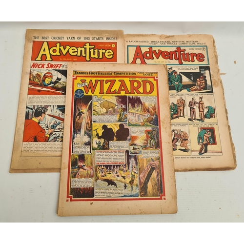 100 - 10 x Early 20th Century Comics or Boys Papers Adventure 1940's and 1950's and The Wizard 1950's. Shi... 