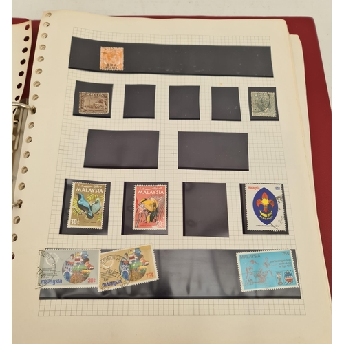 107 - Stamp Albums Assorted World Stamps Approx 100 Stamps Presented on Individual Sheets. Shipping is ava... 