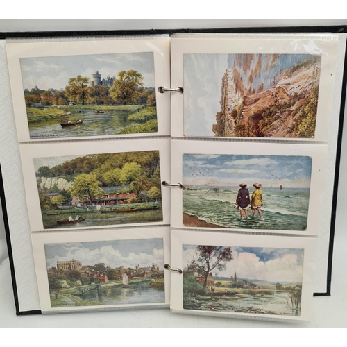 132 - Post Card Album Contains 150 Colour Postcards. Includes some military related, assorted street, coun... 