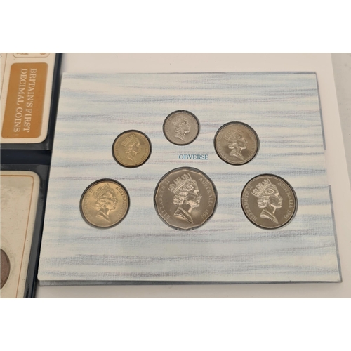 157 - Collectable Coins Great Britain  First Decimal Coins Pack 1968 and Royal Australian Mint 1993 Water ... 