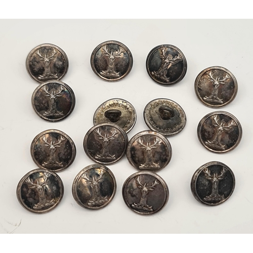 18 - Parcel of 15 Late 19th early 20th Century Silver Coloured Livery Buttons by Armfield's Birmingham. M... 