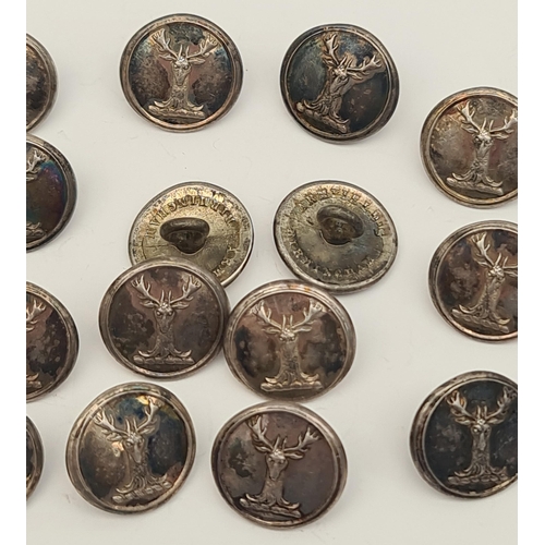 18 - Parcel of 15 Late 19th early 20th Century Silver Coloured Livery Buttons by Armfield's Birmingham. M... 