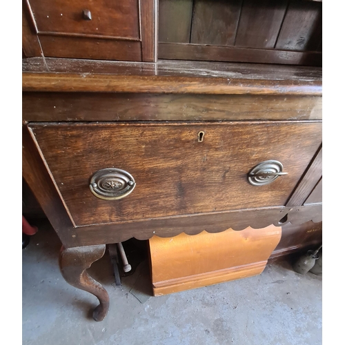 187 - Antique Dresser Cabriole Legs Arts and Crafts Style Top Possibly Late Victorian or Earlier. Measures... 