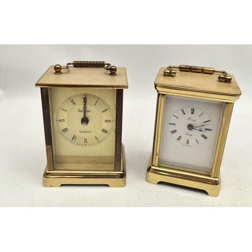 227 - Vintage Brass Metamec Quartz Carriage Clock and a Henley Carriage Clock. The larger Metamec Clock me... 