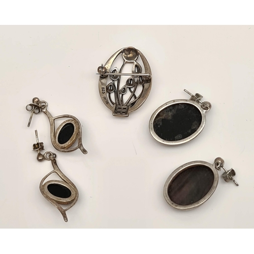 74 - Parcel of Sterling Silver Jewellery Includes Kit Heath Brooch earrings and Cameo Earrings. Shipping ... 