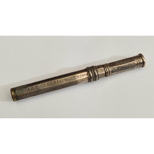 55 - Vintage Port Crayon or Pencil Holder With Perpetual Calendar Advertising Car & General Insurance Cor... 