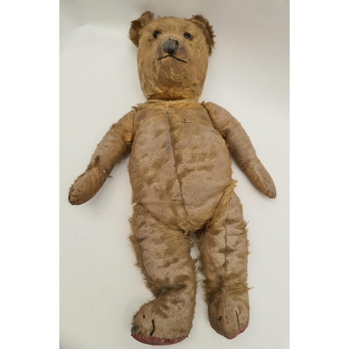 1 - Antique Toy Teddy Bear Well Worn. Measures 21 inches long. Shipping is available. Please ask for a q... 