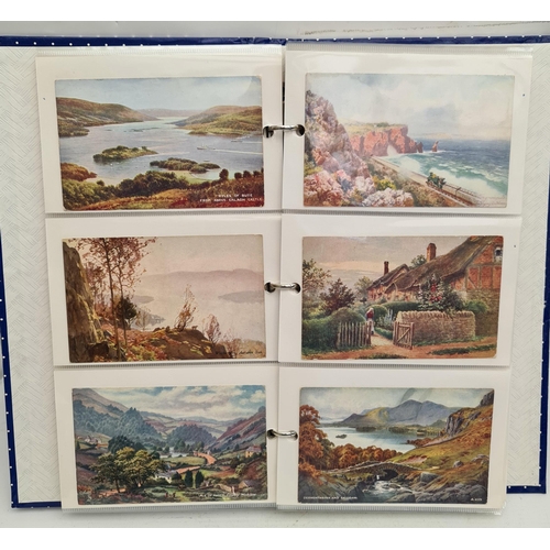 109 - Post Card Album Contains 120 Colour Postcards. Includes assorted street, country, topographical and ... 