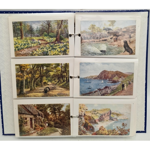 109 - Post Card Album Contains 120 Colour Postcards. Includes assorted street, country, topographical and ... 