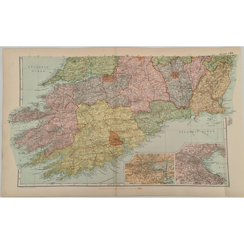 123 - Antique Map 1899 G. W Bacon & Co . Ireland South Not Framed. Measures 35cm by 53cm. From an original... 