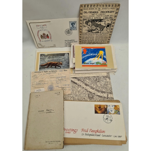 133 - Parcel of at Least 50 Stamp Related Items. Includes PHQ Cards First Day Covers, Letters Postal Marks... 