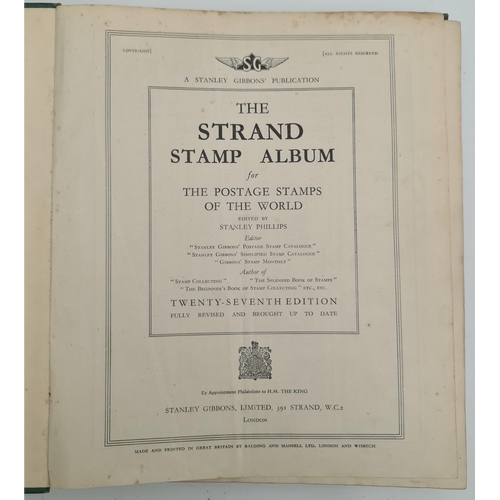 134 - Stamp Album The Strand. Over 500 Assorted World and British Commonwealth related Stamps. Shipping is... 