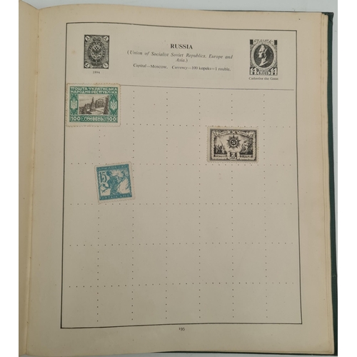 134 - Stamp Album The Strand. Over 500 Assorted World and British Commonwealth related Stamps. Shipping is... 