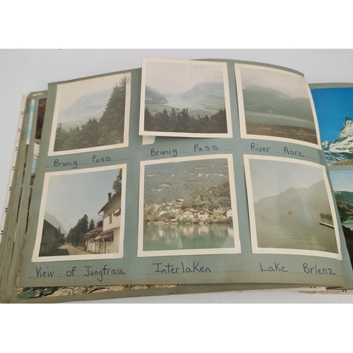 137 - Vintage Travel Scrapbook Switzerland 1967. Includes Continental Postcards etc. Shipping is available... 