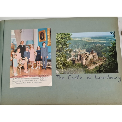 137 - Vintage Travel Scrapbook Switzerland 1967. Includes Continental Postcards etc. Shipping is available... 