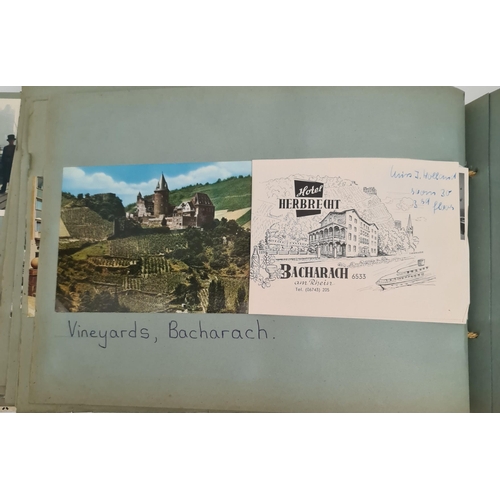 137 - Vintage Travel Scrapbook Switzerland 1967. Includes Continental Postcards etc. Shipping is available... 