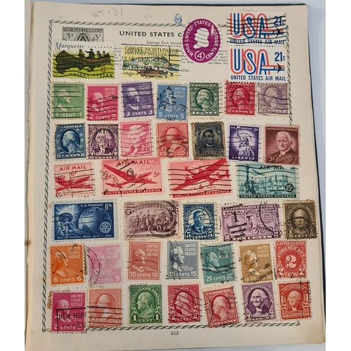 145 - The Triumph Stamp Album With Approximately 1800 World Stamps. Includes various Commonwealth Victoria... 