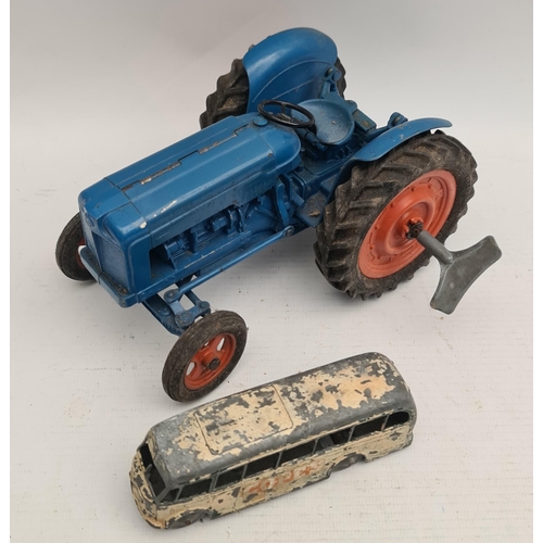 150 - Vintage Toys 2 x Die Cast Chad Valley Vehicles They Are a Clockwork Fordson Major Tractor No. M59 an... 