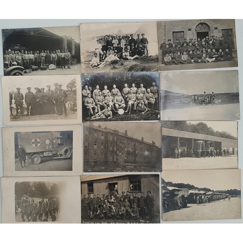 163 - Parcel of 12 Real Photograph Military Postcards WWI and Pre WWI. Some have messages on the rear. Shi... 