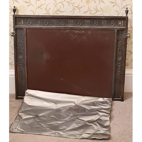 184 - Georgian Style Bevelled Glass Copper Mirror. Measures 28 inches by 24 inches. Shipping is available.... 