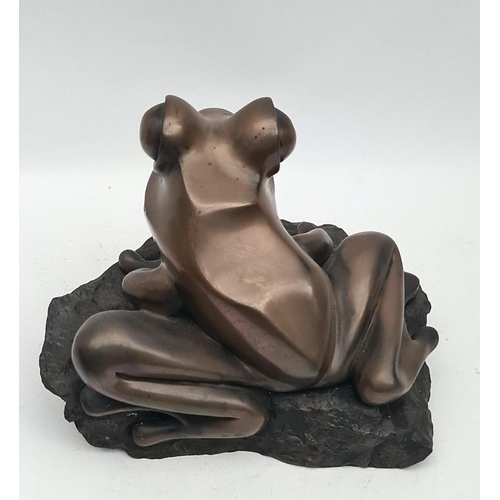 21 - Lawrence Murley Limited Edition 78/250 in 2008 Cold Cast Resin Bronze of a Brown Eyed Tree Frog. Mea... 