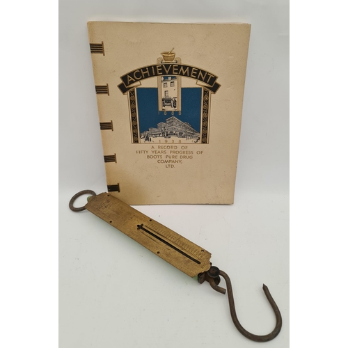 27 - Vintage Salter Pocket Balance Scales No.3 and a Book Titled Achievement 1888 to 1938 A Record Of Fif... 