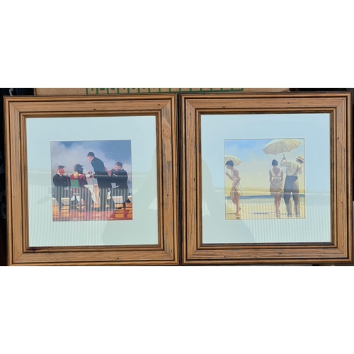 274 - Vintage Pair of Prints Jack Vettriano Framed One Titled Elegy For A Dead Admiral The Other Titled Ma... 