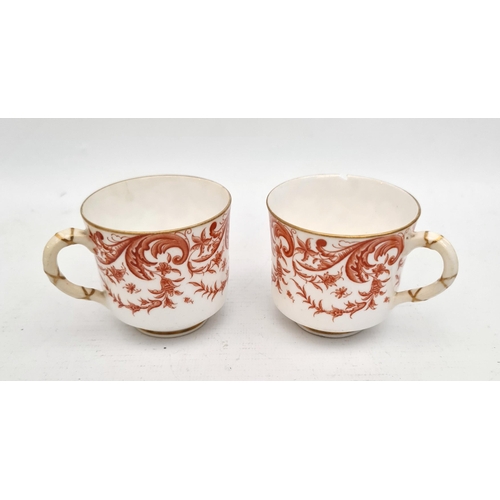 369 - Pair of Royal Worcester Coffee Cans 1890 to 1895 Rd No. 187593. 1 A/F Chip in rim. Shipping is avail... 