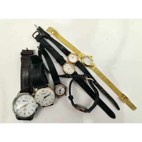 380 - 7 Assorted Vintage Wrist watches. Includes Sekonda Ravel Ingersoll and Accurist. Shipping is availab... 