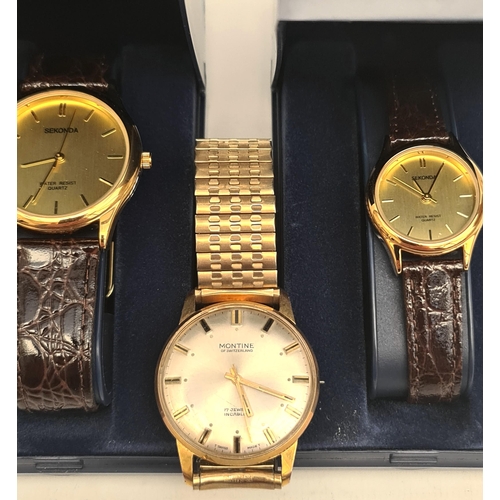 385 - Parcel of 3 x Vintage Wrist Watches. Includes His and Hers Boxed Sekonda Quartz Wrist Watches and a ... 