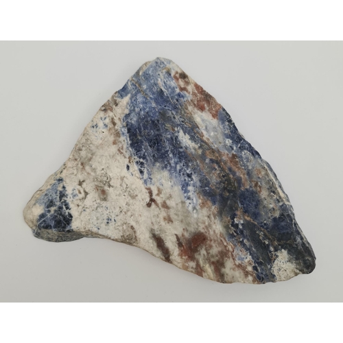 412 - Collectable Rocks and Minerals. Sodalite Slice Weight 609g Measures 7 inches by 6 inches by 0.75 inc... 