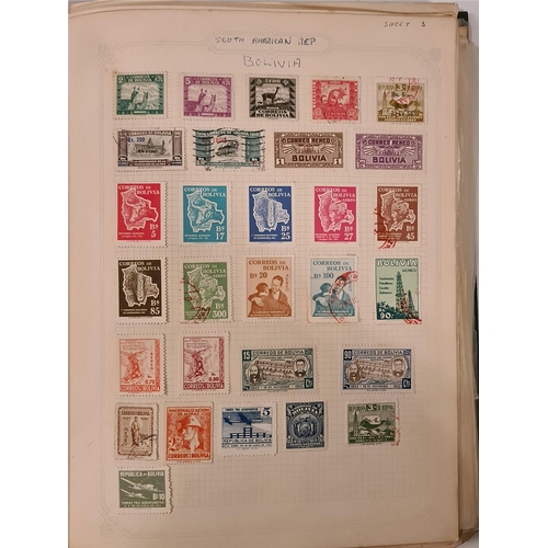 Vintage Norfolk Stamp Album With Wold Stamps Including Canada and China ...